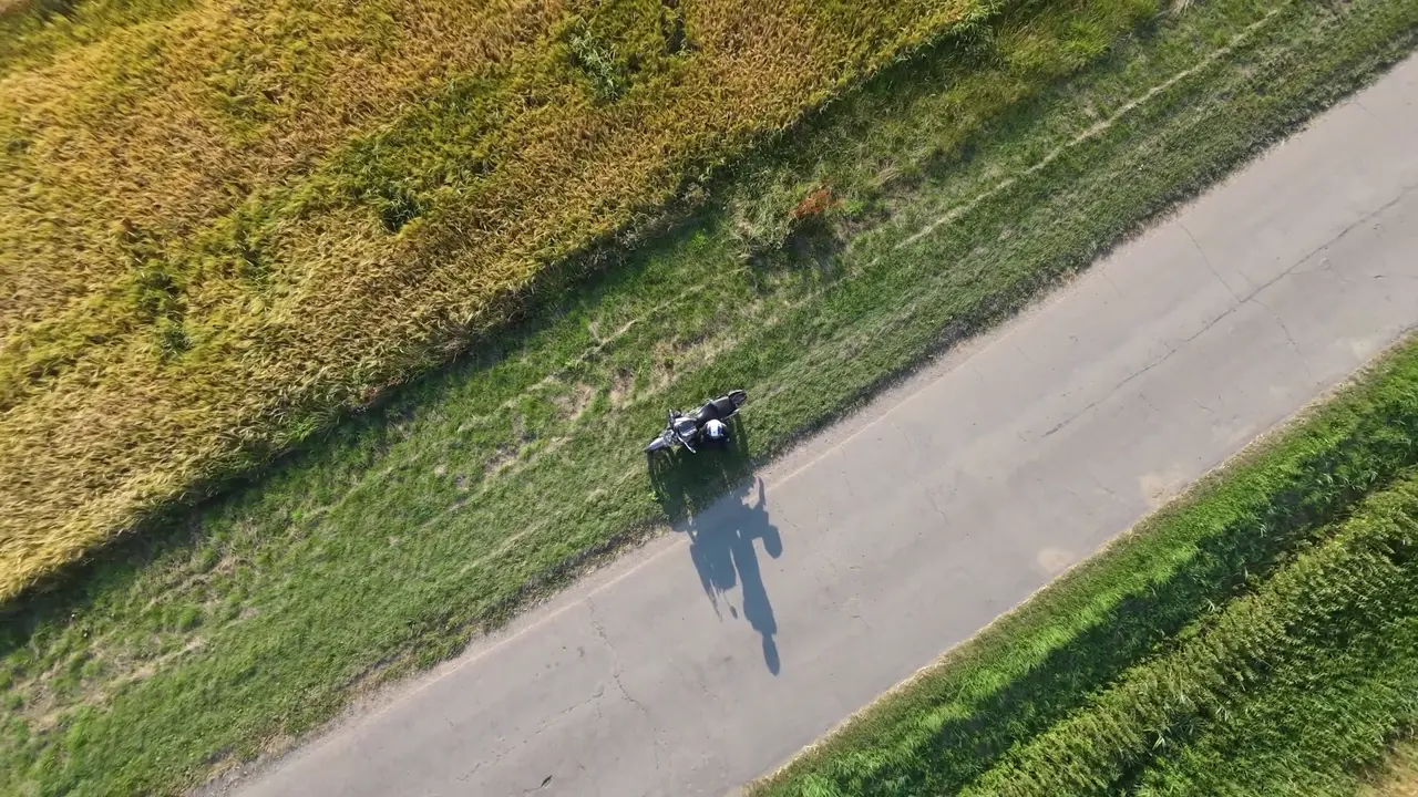 Motorrad von oben